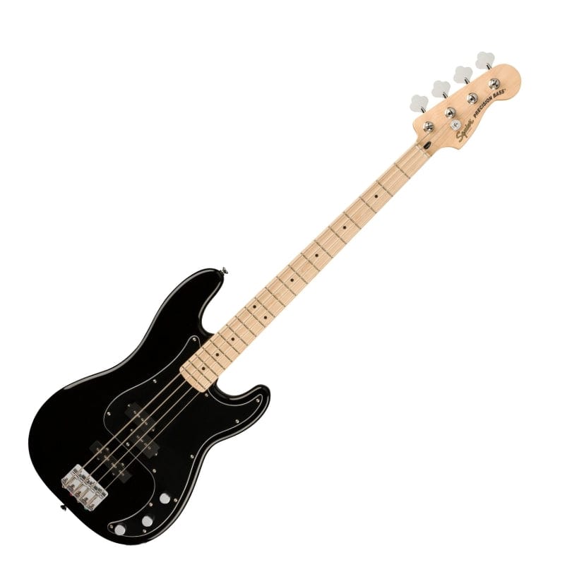 Squier Home Page Affinity Series Precision Bass PJ Maple Fingerboard Black Pickguard Black - Byron Music