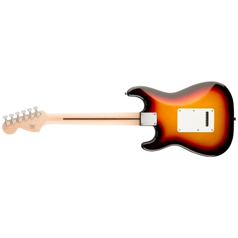 Squier Home Page Affinity Series Stratocaster Junior HSS Laurel Fingerboard White Pickguard 3-Color Sunburst - Byron Music