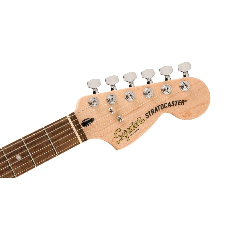 Squier Home Page Affinity Series Stratocaster Junior HSS Laurel Fingerboard White Pickguard 3-Color Sunburst - Byron Music