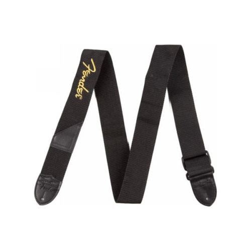 Fender Home Page Fender Logo Strap Black/Yellow Logo 2 - Byron Music