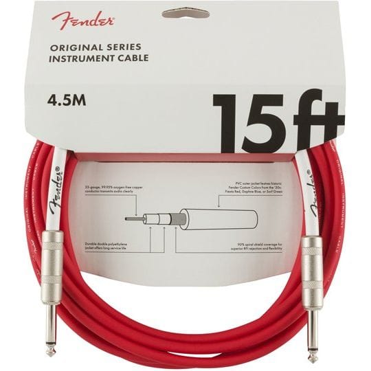 Fender Home Page Fender Original Series Instrument Cable 15 Fiesta Red - Byron Music