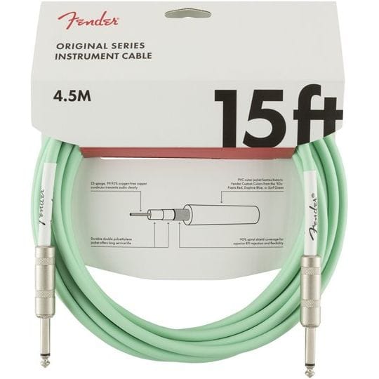 Fender Home Page Fender Original Series Instrument Cable 15 Surf Green - Byron Music