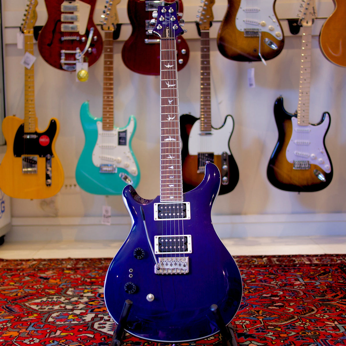 F052212 Home Page PRS SE STANDARD 24-08 TRANSLUCENT BLUE L/H ELECTRIC GUITAR - Byron Music