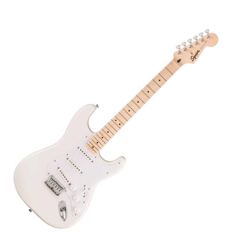 Squier Home Page Squier Sonic Stratocaster HT Maple Fingerboard White Pickguard Arctic White - Byron Music