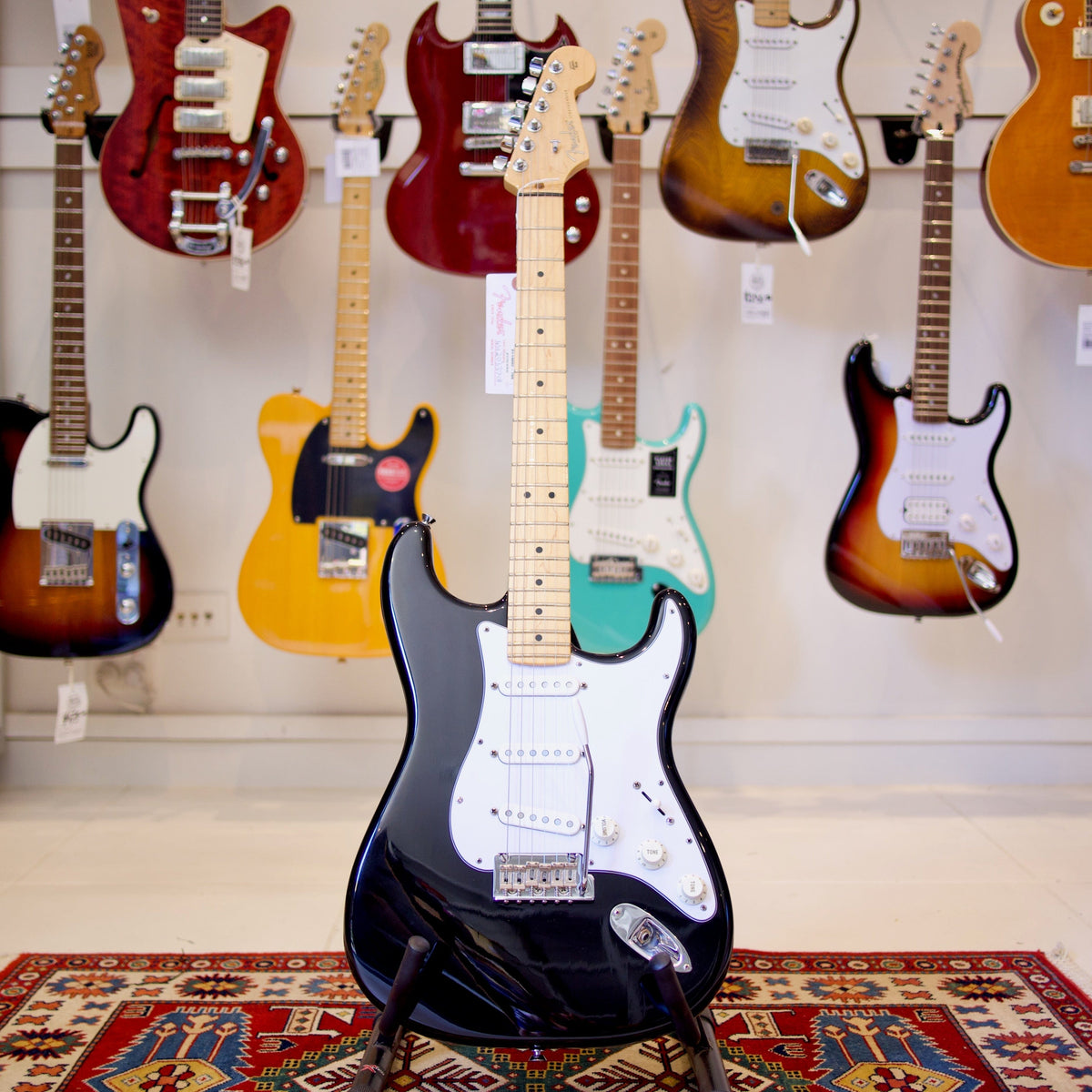 US12033708 Home Page USED FENDER AMERICAN STANDARD STRATOCASTER BLACK 2013 W/ &quot;Q PUPS&quot; - Byron Music