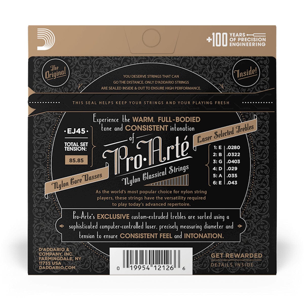 D'Addario Guitar Accessories D'Addario EJ45 Classical Guitar Strings Pro Arte Normal Tension - Byron Music