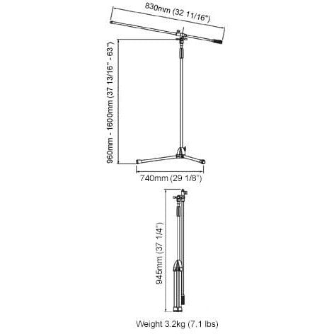 Tama PA | Lighting Tama MS205BK Mic Stand - Byron Music