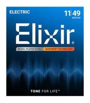 #12102: Elixir Electric Guitar Strings Nanoweb Medium 11-49
