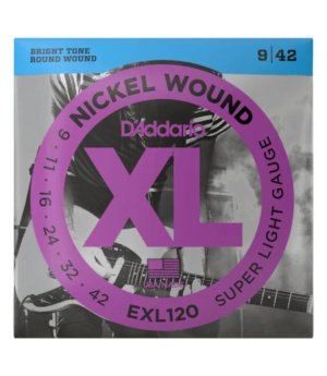 D'Addario EXL120 Electric Guitar Strings Super Light (9-42)