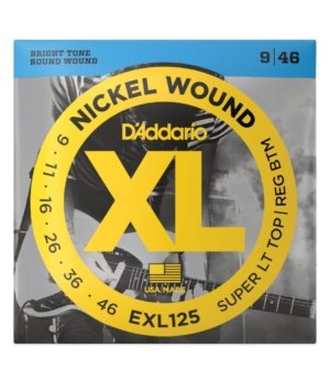 D'Addario EXL125 Electric Guitar Strings Super Light Top Regular Bottom (9-46)