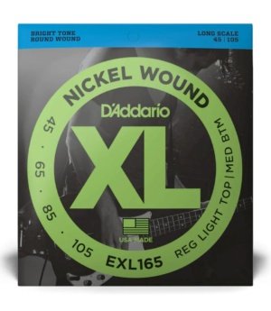 D'Addario EXL165 Bass Strings Nickel Wound Custom Light Long Scale (45-105)