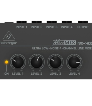 Behringer PA | Lighting Behringer MicroMix MX400 Line Mixer 4-Channel - Byron Music