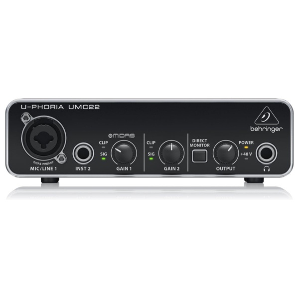 Behringer Recording Behringer U-Phoria UMC22 USB Audio Interface - Byron Music