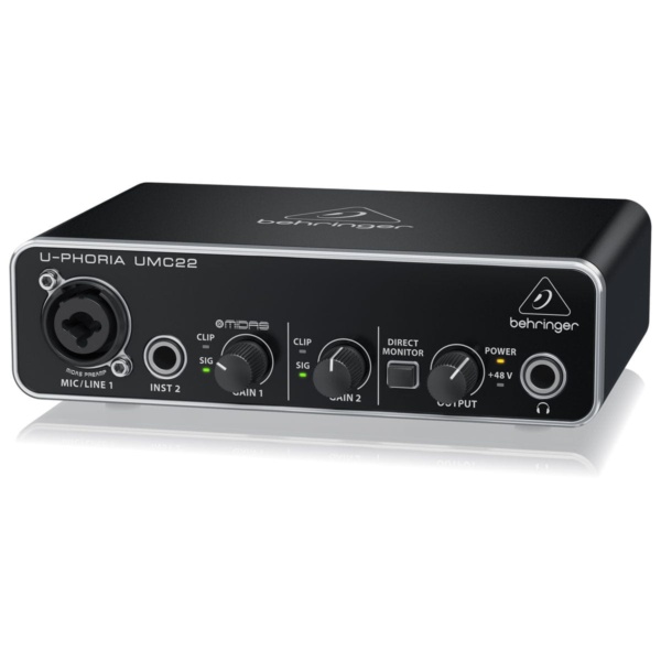 Behringer Recording Behringer U-Phoria UMC22 USB Audio Interface - Byron Music