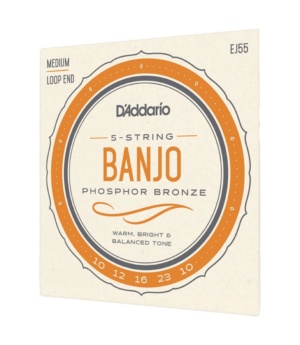 DAddario Guitar Accessories DAddario EJ55 Banjo Strings Loop End Medium Byron Music