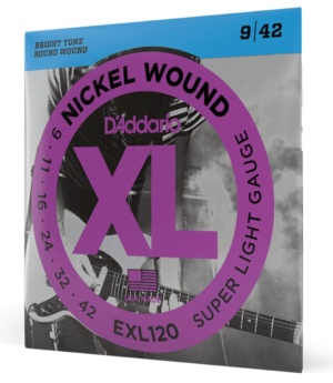 D'Addario EXL120 Electric Guitar Strings Super Light 9-42 - Byron Music