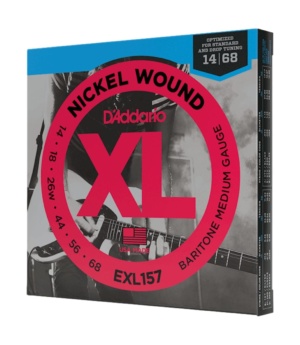 Daddario Guitar Accessories D'Addario EXL157 Baritone Electric Guitar Strings Medium 14-68 - Byron Music