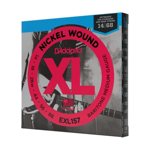Daddario Guitar Accessories DAddario EXL157 Baritone Electric Guitar Strings Medium 14 68 Byron Music