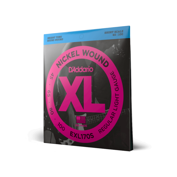DAddario Guitar Accessories DAddario EXL170S Bass Strings Nickel Wound Light Short Scale 45 100 Byron Music