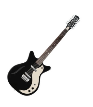 Danelectro Guitar Danelectro Vintage Semi Hollow 12 String Gloss Black - Byron Music