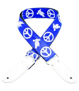 DSL 2 Inch Guitar Strap - Peace Blue - Byron Music