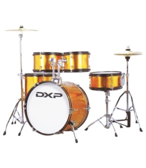 DXP Percussion DXP Junior Plus Drum Kit 5-Piece Gold Sparkle TXJ7GS - Byron Music