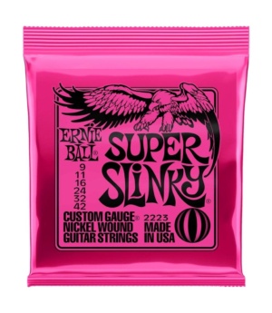 Ernie Ball Guitar Accessories Ernie Ball Electric Guitar Strings 09 42 Super Slinky Pink Byron Music