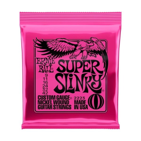 Ernie Ball Guitar Accessories Ernie Ball Electric Guitar Strings 09 42 Super Slinky Pink Byron Music