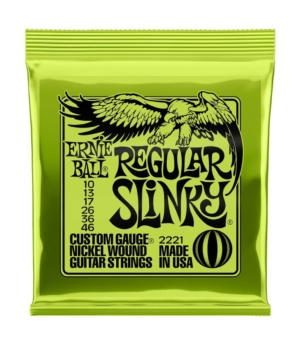 Ernie Ball Guitar Accessories Ernie Ball Electric Guitar Strings 10-46 Regular Slinky Lime - Byron Music