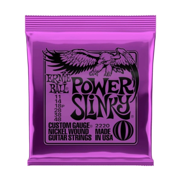 Ernie Ball Guitar Accessories Ernie Ball Electric Guitar Strings 11-48 Power Slinky Purple - Byron Music