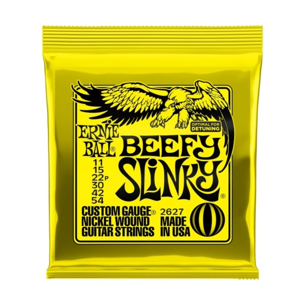 Ernie Ball Guitar Accessories Ernie Ball Electric Guitar Strings 11-54 Beefy Slinky Yellow - Byron Music