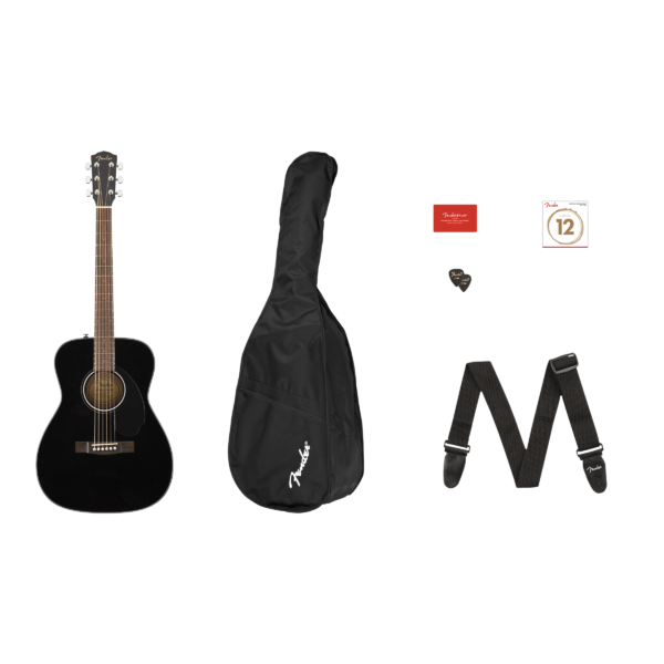 Fender Guitar Fender CC 60S Acoustic Guitar Pack Black Byron Music