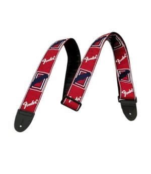 Fender Guitar Accessories Fender Monogrammed Strap - Red/White/Blue - Byron Music