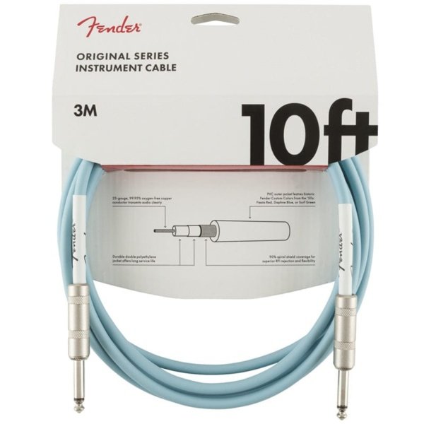 Fender Guitar Accessories Fender Original Series Cable Daphne Blue 10ft Byron Music