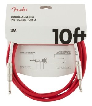 Fender Guitar Accessories Fender Original Series Cable Fiesta Red - 10ft - Byron Music