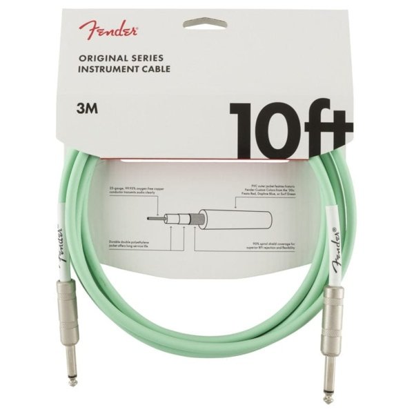 Fender Guitar Accessories Fender Original Series Cable Surf Green 10ft Byron Music