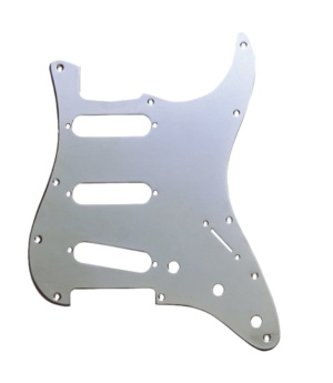 Fender Guitar Parts Fender Pickguard Stratocaster SSS 11 Hole Chrome - Byron Music