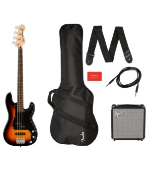 Squier Guitar Fender Squier Affinity Precision Bass PJ Package 3-Colour Sunburst - Byron Music