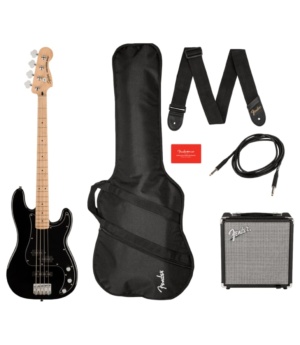 Squier Guitar Fender Squier Affinity Precision Bass PJ Package Black - Byron Music