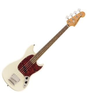 Squier Guitar Fender Squier Classic Vibe 60s Mustang Bass Olympic White - Byron Music