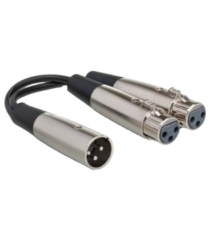 Hosa Recording Hosa Y Cable Dual XLR F to XLR M 1.5ft YXF-101/5 - Byron Music