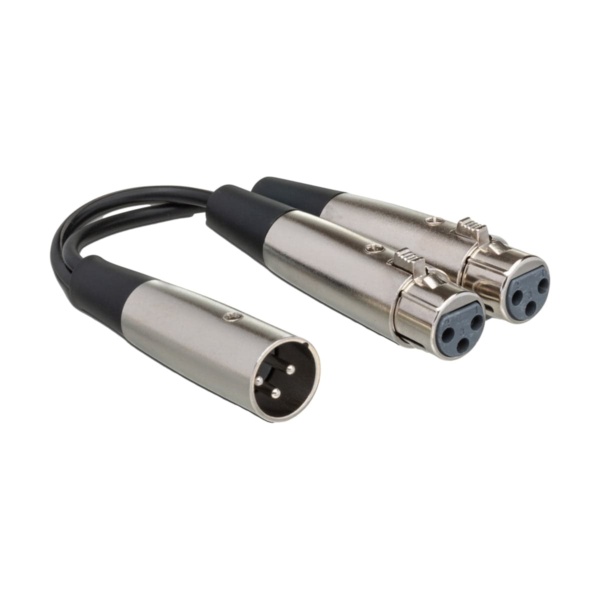 Hosa Recording Hosa Y Cable Dual XLR F to XLR M 1.5ft YXF-101/5 - Byron Music