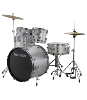 Ludwig Percussion Ludwig Accent Drive Drum Kit 5 Piece Silver L5LC17515 - Byron Music