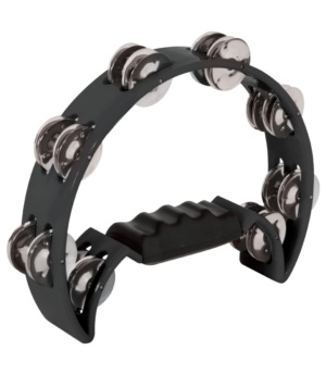 Mano Percussion Percussion Mano Percussion Tambourine 1/2 Moon Black TMP11B - Byron Music