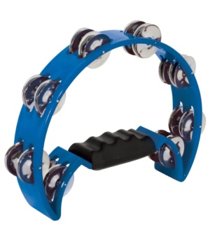 Mano Percussion Percussion Mano Percussion Tambourine 1/2 Moon Blue TMP11BL - Byron Music