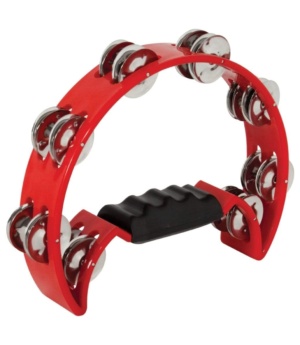 Mano Percussion Percussion Mano Percussion Tambourine 1/2 Moon Red TMP11R - Byron Music