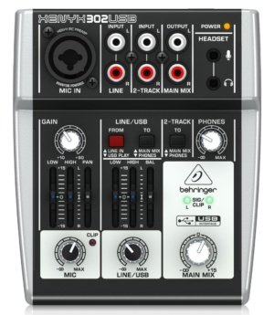 Behringer 302USB 5-Input Mixer with XENYX Mic Preamp and USB/Audio Interface - Byron Music