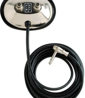2-Button Vintage-Style Footswitch: Vibrato / Reverb On/Off with 1/4 Jack