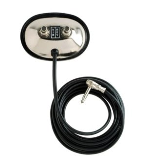 2-Button Vintage-Style Footswitch: Vibrato / Reverb On/Off with 1/4 Jack