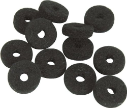 Black Strap Button Felt Washers 12